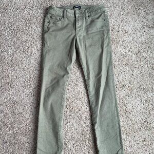 Express Slim Olive Hyper Stretch Jeans 28x30